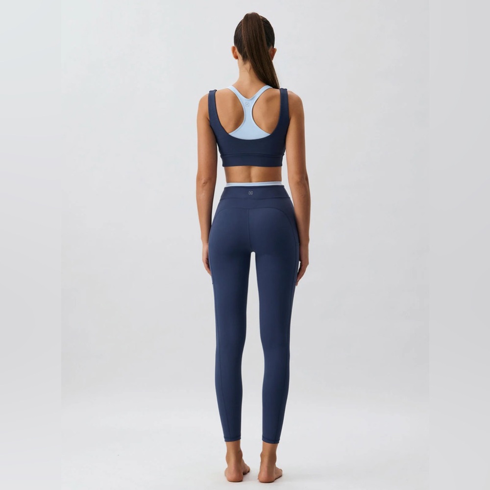 Berlook Activewear Navy Natural Waisted Leggings 25" - Picture 5 of 7
